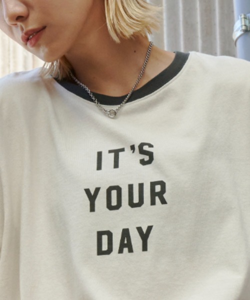 Auntie Rosa Holiday（アンティローザホリデー）の「フロントロゴリンガーT（Tシャツ/カットソー・レディース・オフホワイト/ベージュ・FREE）」の13枚目の写真