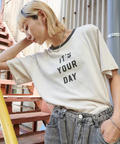 Auntie Rosa Holiday（アンティローザホリデー）の「フロントロゴリンガーT（Tシャツ/カットソー・レディース・オフホワイト/ベージュ・FREE）」の7枚目の写真