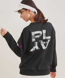 PLAYバックロゴ長袖スウェット