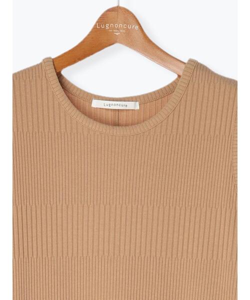 Lugnoncure（ルノンキュール）の「ランダムリブノースリーブワンピース（ワンピース・レディース・ブラック/ブラウン/モカ・F）」の19枚目の写真