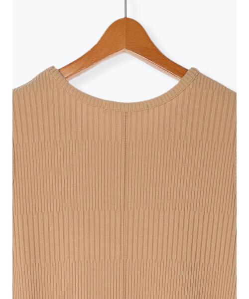 Lugnoncure（ルノンキュール）の「ランダムリブノースリーブワンピース（ワンピース・レディース・ブラック/ブラウン/モカ・F）」の22枚目の写真