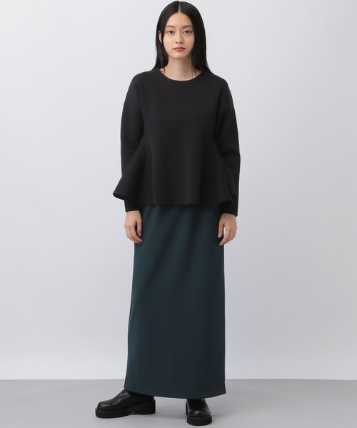 A part by（アパートバイ）の「ペプラムニットプルオーバー長袖（ニット/セーター・レディース・ブラック/アイボリー・FREE）」の13枚目の写真