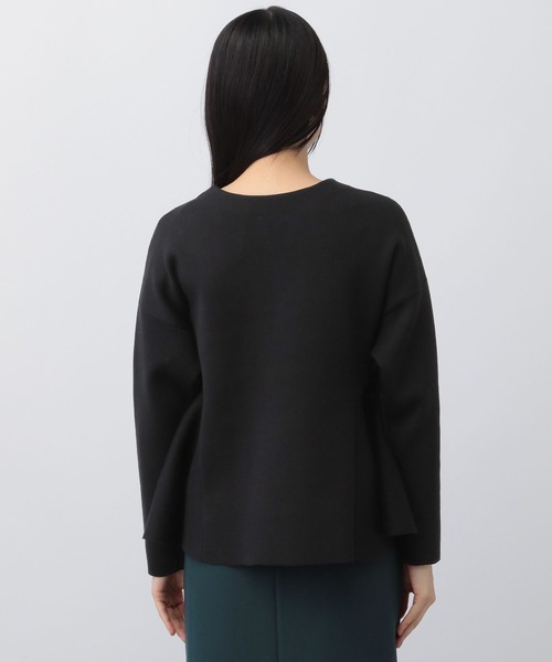 A part by（アパートバイ）の「ペプラムニットプルオーバー長袖（ニット/セーター・レディース・ブラック/アイボリー・FREE）」の15枚目の写真