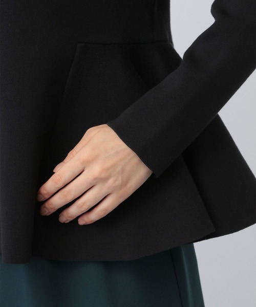 A part by（アパートバイ）の「ペプラムニットプルオーバー長袖（ニット/セーター・レディース・ブラック/アイボリー・FREE）」の14枚目の写真