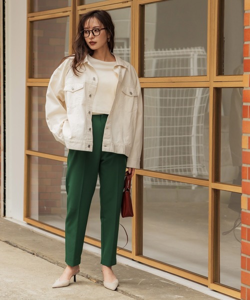 coca(coca)(コカ)の「ビッグシルエットデニムジャケット(デニムジャケット・レディース・ブルー/アイボリー・M/L)」の8枚目の写真