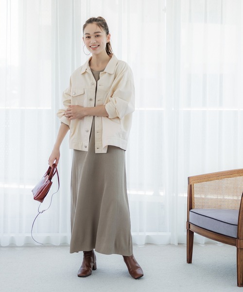 coca(coca)(コカ)の「ビッグシルエットデニムジャケット(デニムジャケット・レディース・ブルー/アイボリー・M/L)」の9枚目の写真