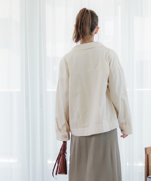 coca(coca)(コカ)の「ビッグシルエットデニムジャケット(デニムジャケット・レディース・ブルー/アイボリー・M/L)」の10枚目の写真