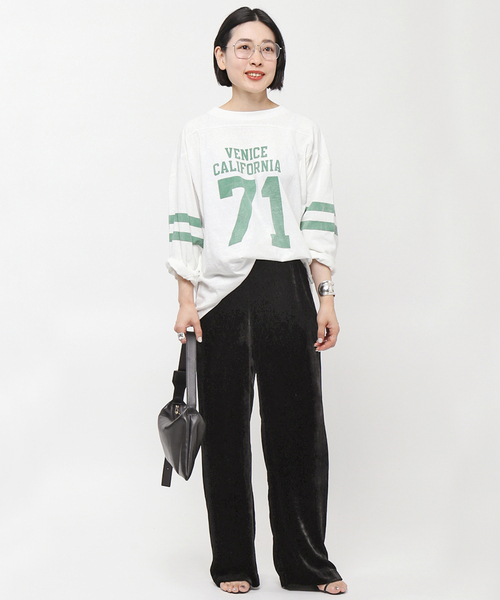 AP STUDIO（エーピーストゥディオ）の「【THE ROSE】Velvet easy Pants（その他パンツ・レディース・ブラック・38/36）」の4枚目の写真