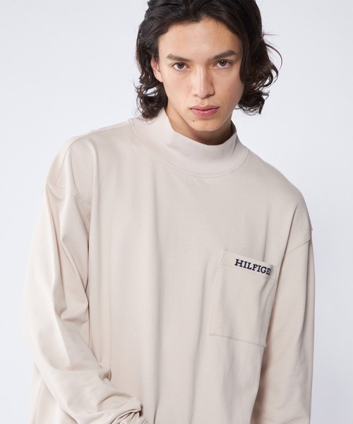 モノタイプピケポケットロングスリーブTシャツ