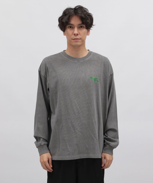 LAKOLE(ラコレ)の「ピグメントフラワー長袖T / 975677(Tシャツ/カットソー・メンズ・グレー/ライトグレー/グリーン・MEDIUM/LARGE)」の19枚目の写真