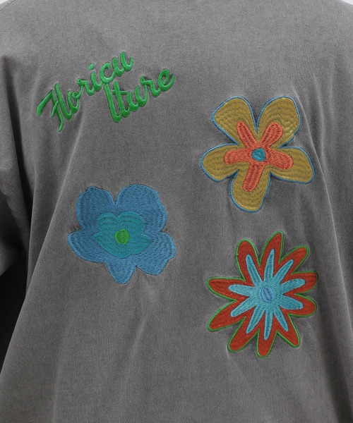 LAKOLE(ラコレ)の「ピグメントフラワー長袖T / 975677(Tシャツ/カットソー・メンズ・グレー/ライトグレー/グリーン・MEDIUM/LARGE)」の15枚目の写真