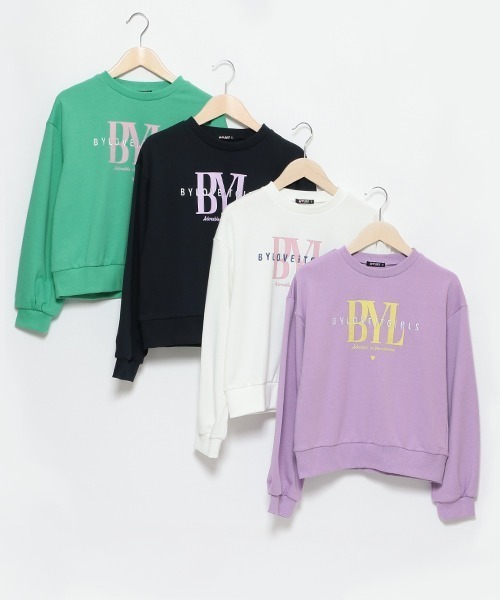 by LOVEiT(バイラビット)の「ボリューム袖プルオーバー(スウェット・キッズ・ラベンダー/エメラルド/ネイビー/オフホワイト・130cm/160cm/150cm/120cm/140cm)」の14枚目の写真