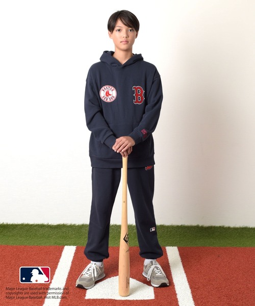 GLAZOS（グラソス）の「【MLB】裏毛チーム刺しゅうワッペン付きスウェットパンツ（その他パンツ・キッズ・ブラック/ネイビー/グレー/ブルー/グリーン・150cm/160cm/170cm/140cm）」の6枚目の写真