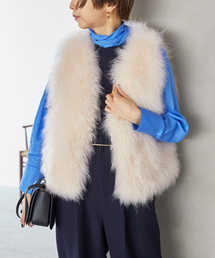 VERMEIL par iena | カシミヤファーショートジレ(ベスト)