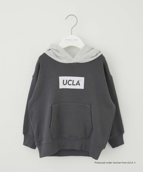 UCLA（ユーシーエルエー）の「【KIDS】【UCLA/ユーシーエルエー】TYPY別注ボックスロゴフーディー/パーカー（パーカー・キッズ・チャコールグレー/オフホワイト・S/L/XXL/XL/M）」の7枚目の写真