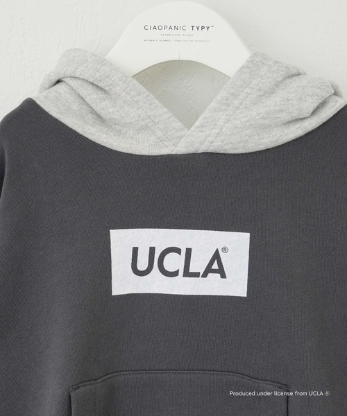 UCLA（ユーシーエルエー）の「【KIDS】【UCLA/ユーシーエルエー】TYPY別注ボックスロゴフーディー/パーカー（パーカー・キッズ・チャコールグレー/オフホワイト・S/L/XXL/XL/M）」の8枚目の写真