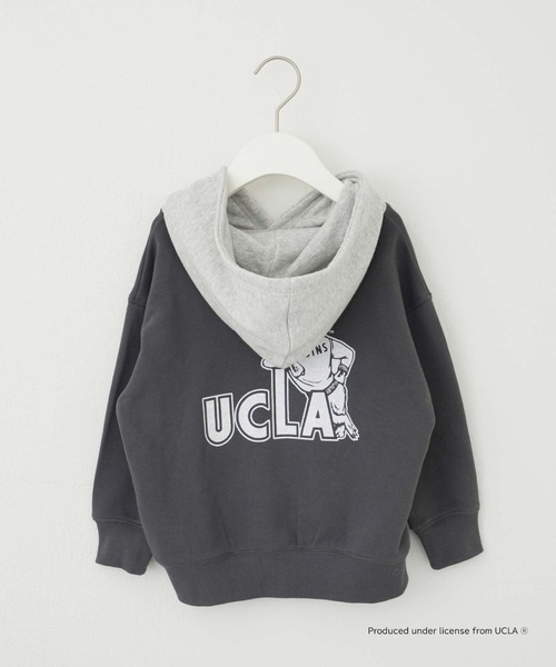 UCLA（ユーシーエルエー）の「【KIDS】【UCLA/ユーシーエルエー】TYPY別注ボックスロゴフーディー/パーカー（パーカー・キッズ・チャコールグレー/オフホワイト・S/L/XXL/XL/M）」の9枚目の写真