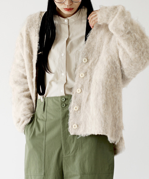 リングシャギー Vネックカーディガン（カーディガン/ボレロ）｜apartment department（アパートメントデパートメント）