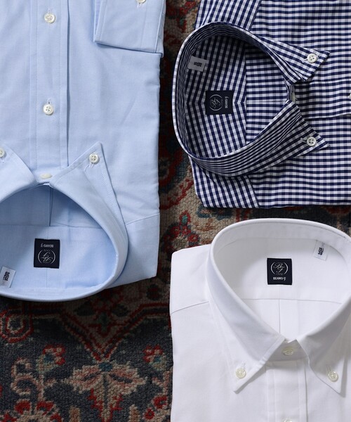 BEAMS F（ビームスエフ）の「BEAMS F / ギンガムチェック ボタンダウンシャツ（シャツ/ブラウス・メンズ・ネイビー・38/40/41/43/42/37/39）」の2枚目の写真