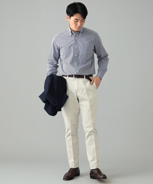 BEAMS F（ビームスエフ）の「BEAMS F / ギンガムチェック ボタンダウンシャツ（シャツ/ブラウス・メンズ・ネイビー・38/40/41/43/42/37/39）」の6枚目の写真