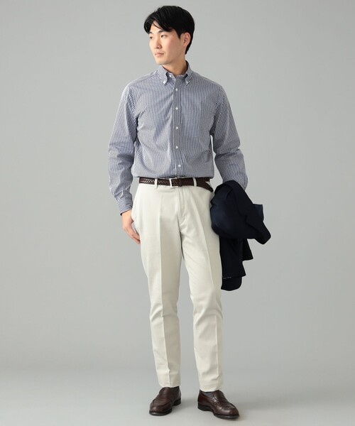 BEAMS F（ビームスエフ）の「BEAMS F / ギンガムチェック ボタンダウンシャツ（シャツ/ブラウス・メンズ・ネイビー・38/40/41/43/42/37/39）」の7枚目の写真