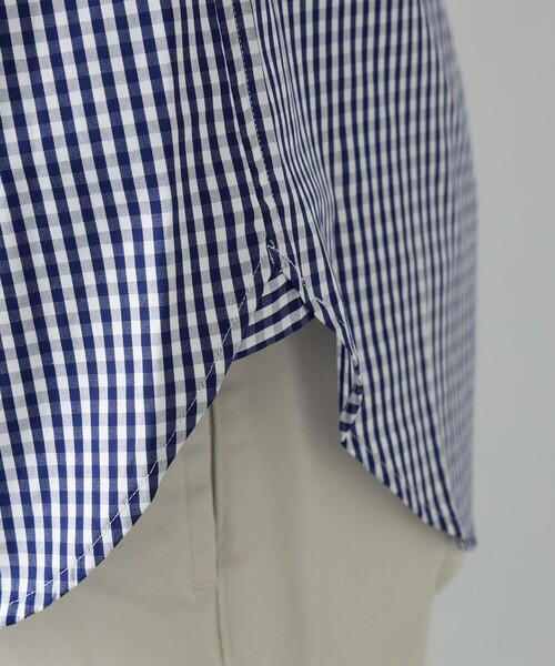 BEAMS F（ビームスエフ）の「BEAMS F / ギンガムチェック ボタンダウンシャツ（シャツ/ブラウス・メンズ・ネイビー・38/40/41/43/42/37/39）」の14枚目の写真