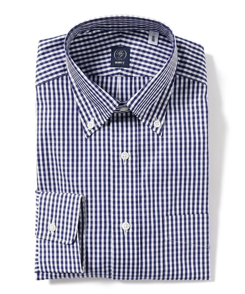 BEAMS F（ビームスエフ）の「BEAMS F / ギンガムチェック ボタンダウンシャツ（シャツ/ブラウス・メンズ・ネイビー・38/40/41/43/42/37/39）」の16枚目の写真