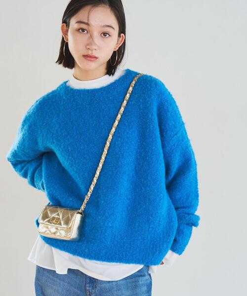 coen(コーエン)の「ボートネックブークレーニット(ニット/セーター・レディース・ベージュ/レッド/オフホワイト/イエロー/ダークグレー/ライトピンク/コバルトブルー・FREE)」の15枚目の写真