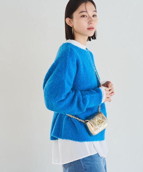 coen(コーエン)の「ボートネックブークレーニット(ニット/セーター・レディース・ベージュ/レッド/オフホワイト/イエロー/ダークグレー/ライトピンク/コバルトブルー・FREE)」の16枚目の写真