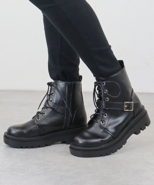 LibertyDoll（リバティードール）の「厚底 軽量 トラックソール ライダース ブーツ (9105)/Liberty doll（ブーツ・メンズ・ブラック・LL/44/42/L/SS/40/M/43/41/S）」の3枚目の写真