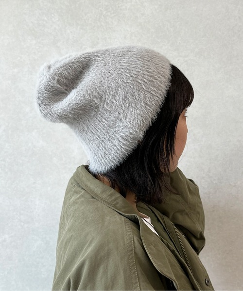 CPCM（シーピーシーエム）の「シャギービーニーキャップ（ニットキャップ/ビーニー・レディース・ブラック/アイボリー/グレー・FREE）」の8枚目の写真