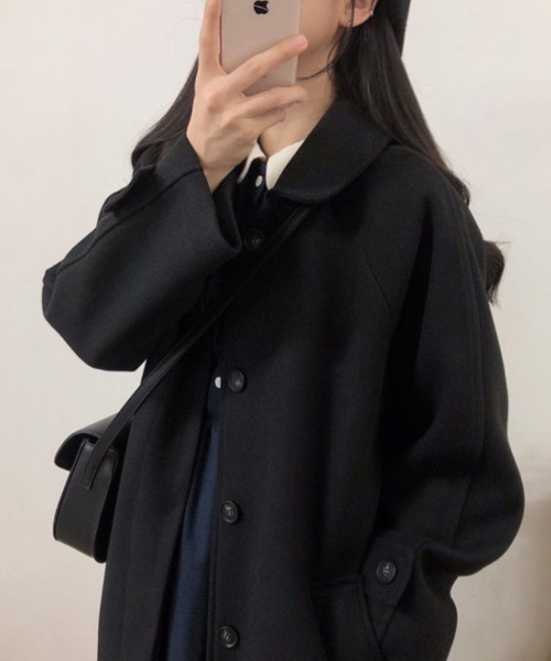 おしゃれスタ(オシャレスタ)の「ステンカラーコート(ステンカラーコート・レディース・ベージュ/ブラック・S/M)」の11枚目の写真