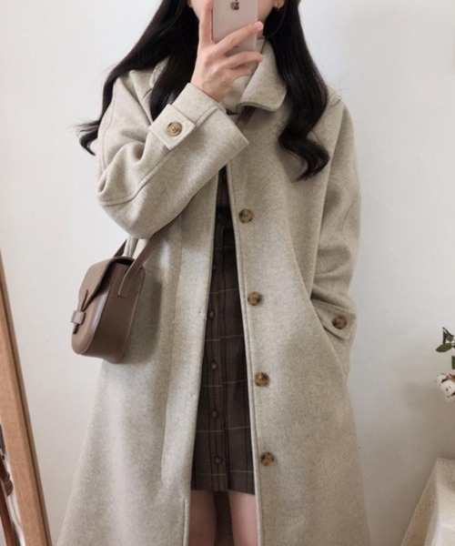 おしゃれスタ(オシャレスタ)の「ステンカラーコート(ステンカラーコート・レディース・ベージュ/ブラック・S/M)」の12枚目の写真