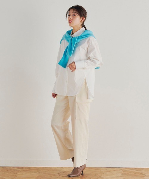 Droite lautreamont(ドロワットロートレアモン)の「シャーベット別珍カーゴパンツ≪洗濯機で洗える≫(カーゴパンツ・レディース・ブラック/オフホワイト・M/S)」の16枚目の写真