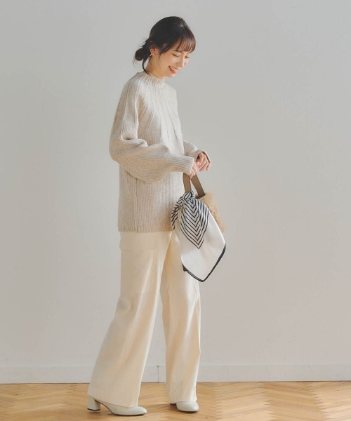 Droite lautreamont(ドロワットロートレアモン)の「シャーベット別珍カーゴパンツ≪洗濯機で洗える≫(カーゴパンツ・レディース・ブラック/オフホワイト・M/S)」の9枚目の写真