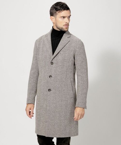 EPOCA UOMO（エポカウォモ）の「ウールチェスターコート（チェスターコート・メンズ・ベージュ系その他5/ネイビー・46/48/44/50）」の2枚目の写真