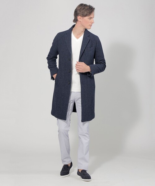 EPOCA UOMO（エポカウォモ）の「ウールチェスターコート（チェスターコート・メンズ・ベージュ系その他5/ネイビー・46/48/44/50）」の3枚目の写真