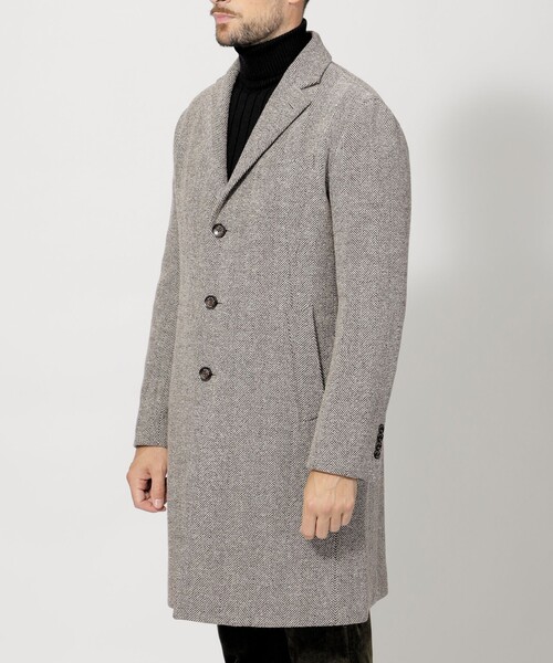 EPOCA UOMO（エポカウォモ）の「ウールチェスターコート（チェスターコート・メンズ・ベージュ系その他5/ネイビー・46/48/44/50）」の8枚目の写真