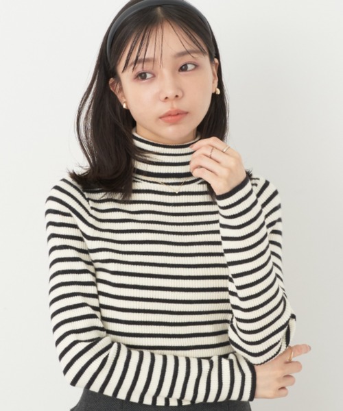 earth music&ecology（アースミュージックアンドエコロジー）の「やわらかタッチリブタートルネックプルオーバー（Tシャツ/カットソー・レディース・ブルー/その他7/ブラック/アイボリー/オレンジ/グリーン系その他3・S/M）」の6枚目の写真