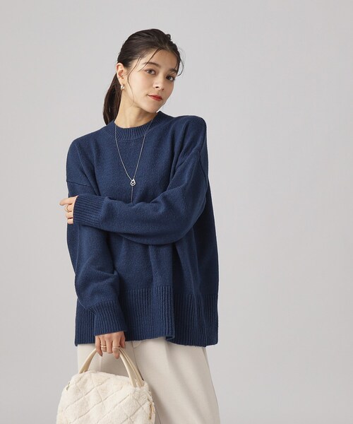 DRESKIP(ドレスキップ)の「◆【セットアップ可】大人リラクシー ワイドシルエット ニット(ニット/セーター・レディース・グレー/ライトベージュ/ブラック/ブルー・03/04/02)」の7枚目の写真