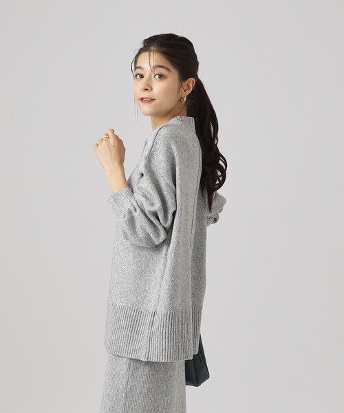 DRESKIP(ドレスキップ)の「◆【セットアップ可】大人リラクシー ワイドシルエット ニット(ニット/セーター・レディース・グレー/ライトベージュ/ブラック/ブルー・03/04/02)」の12枚目の写真