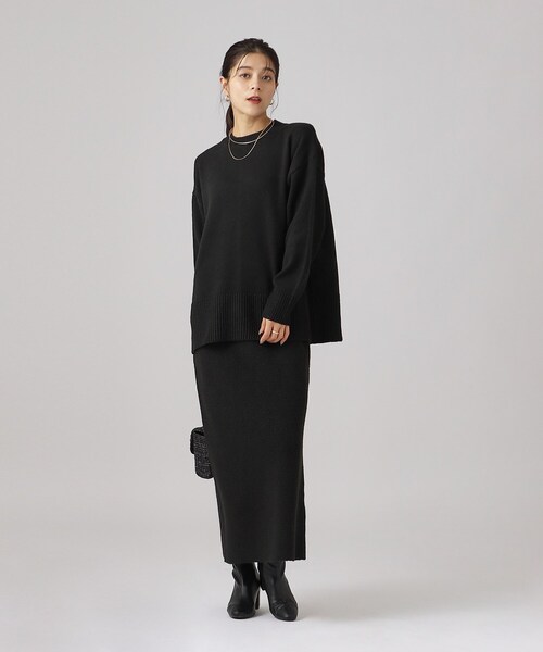 DRESKIP(ドレスキップ)の「◆【セットアップ可】大人リラクシー ワイドシルエット ニット(ニット/セーター・レディース・グレー/ライトベージュ/ブラック/ブルー・03/04/02)」の13枚目の写真