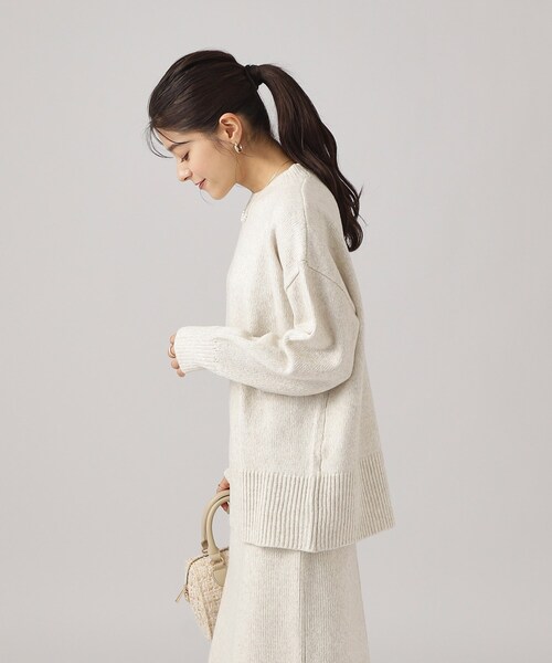 DRESKIP(ドレスキップ)の「◆【セットアップ可】大人リラクシー ワイドシルエット ニット(ニット/セーター・レディース・グレー/ライトベージュ/ブラック/ブルー・03/04/02)」の19枚目の写真