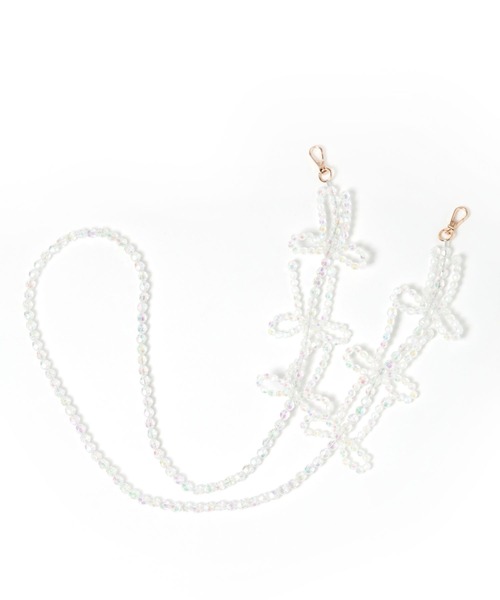 tiny tiny（ティニーティニー）の「リボンモチーフスマホストラップ[tiny tiny(ティニーティニー)]（スマホグッズ・レディース・その他1/ブラック/その他2・0）」の3枚目の写真