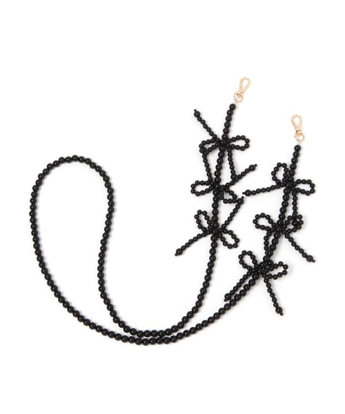 tiny tiny（ティニーティニー）の「リボンモチーフスマホストラップ[tiny tiny(ティニーティニー)]（スマホグッズ・レディース・その他1/ブラック/その他2・0）」の6枚目の写真