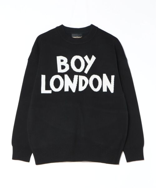 BOY LONDON(ボーイロンドン)の「【BOY LONDON】LOGO KNIT PULLOVER(ニット/セーター・メンズ・ブラック・L/M)」の1枚目の写真
