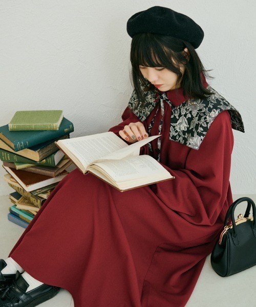 kutir（クティール）の「【クティールとレトロ】アソートダブルカラーワンピース（ワンピース・レディース・ブラウン/レッド/グリーン・SMALL/MEDIUM/LARGE）」の20枚目の写真