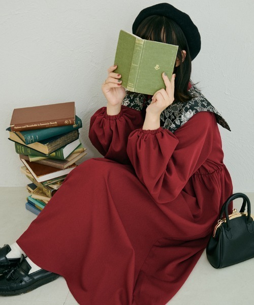 kutir（クティール）の「【クティールとレトロ】アソートダブルカラーワンピース（ワンピース・レディース・ブラウン/レッド/グリーン・SMALL/MEDIUM/LARGE）」の21枚目の写真