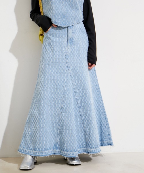 VIS(ビス)の「【セットアップ対応】マーメイドデニムスカート【洗える】(デニムスカート・レディース・サックスブルー/ブルー・M/S)」の1枚目の写真