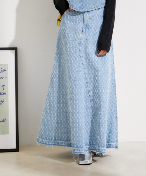 VIS(ビス)の「【セットアップ対応】マーメイドデニムスカート【洗える】(デニムスカート・レディース・サックスブルー/ブルー・M/S)」の11枚目の写真